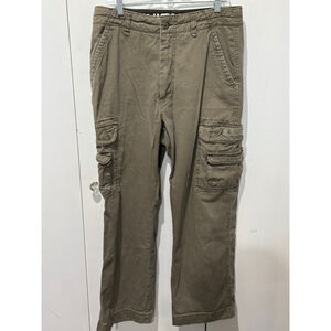 Men's UNIONBAY Khaki Cargo Pants inner drawstring Waist 34 inseam 30
